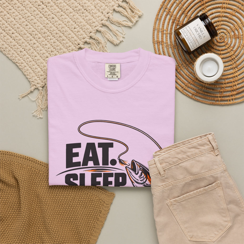 Fishing T-Shirt — "Eat Sleep Fish Repeat" Graphic Tee