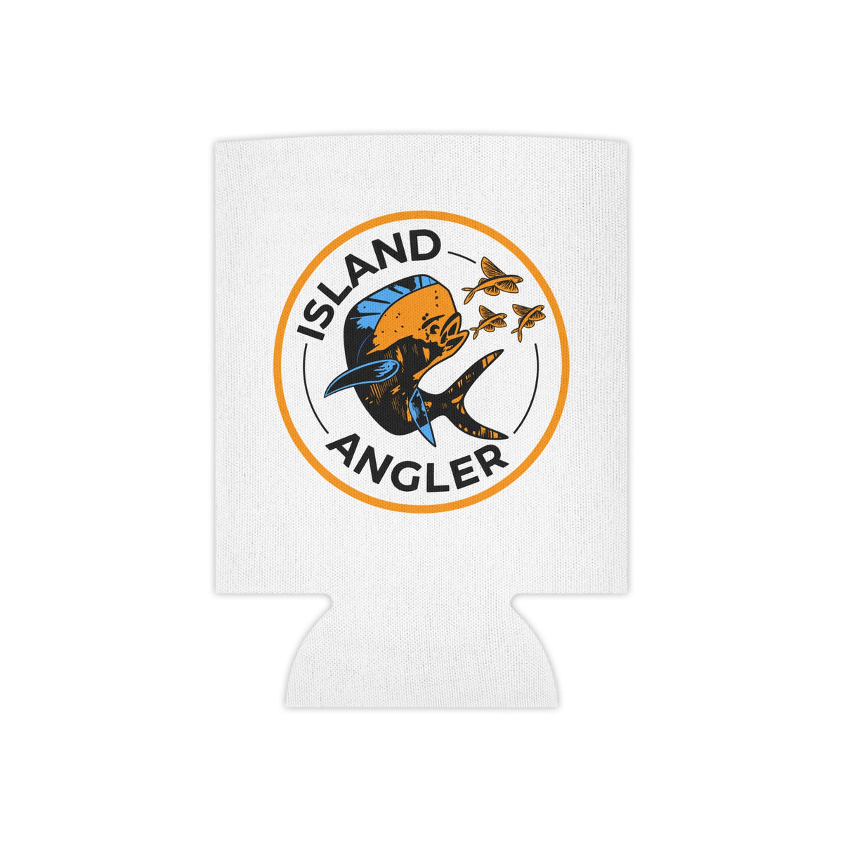 Island Angler Can Cooler – Fishing Logo Beer Koozie