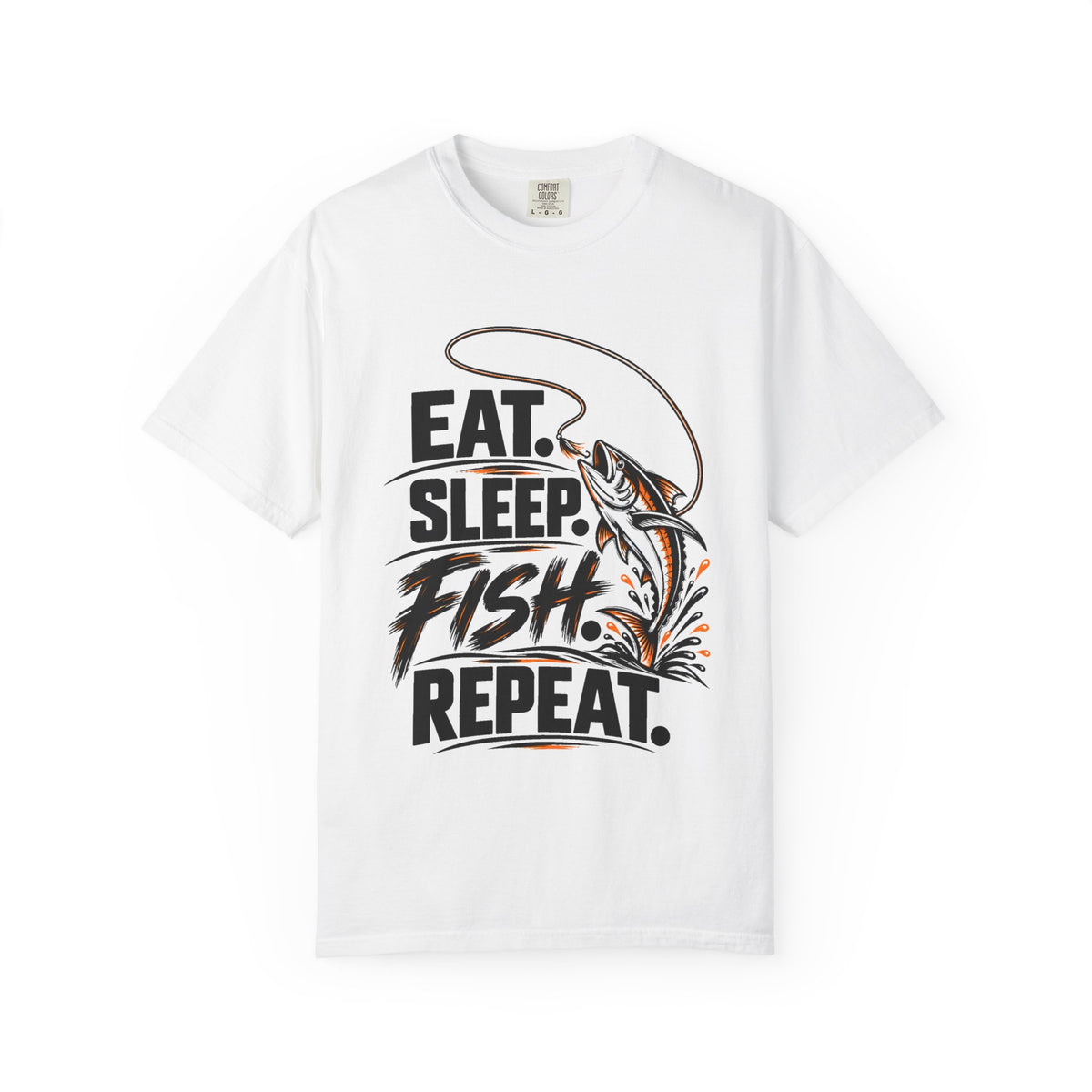 Fishing T-Shirt — "Eat Sleep Fish Repeat" Graphic Tee