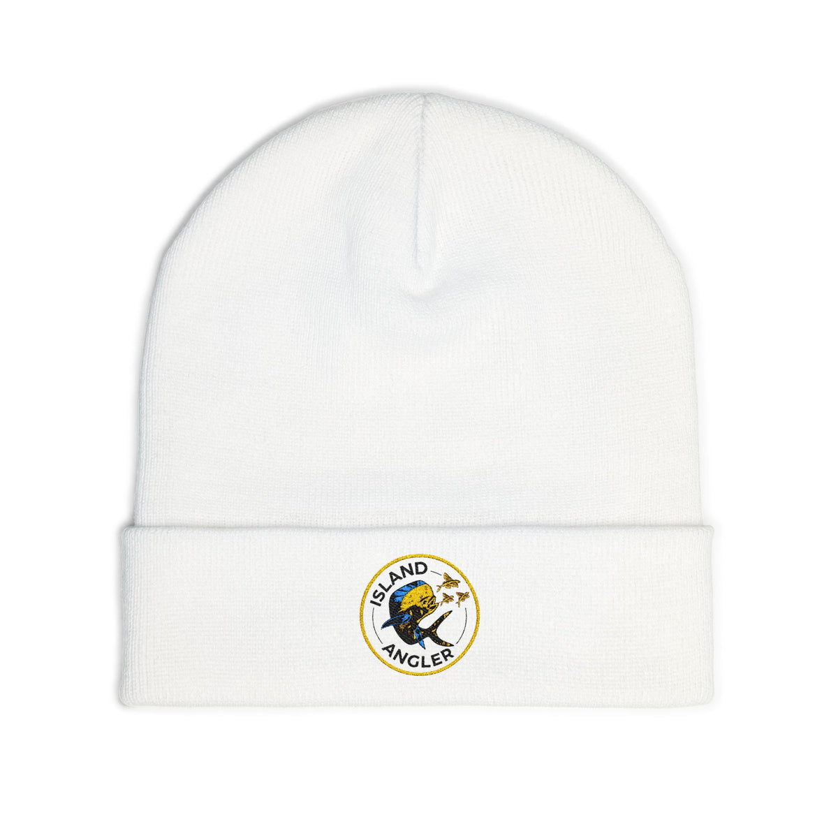 Island Angler Embroidered Beanie - Knit Fisherman Hat