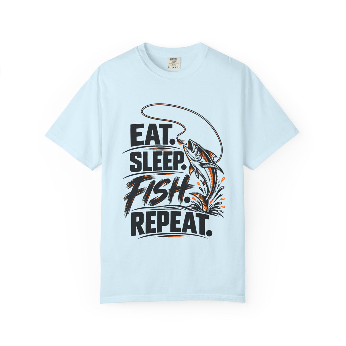 Fishing T-Shirt — "Eat Sleep Fish Repeat" Graphic Tee