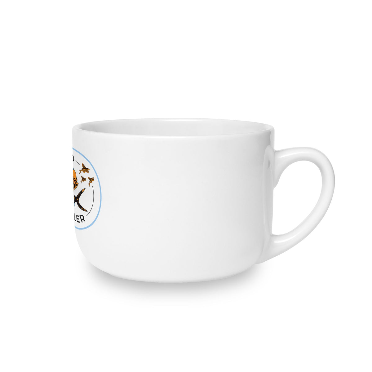 White Ceramic Latte Mug, 25oz