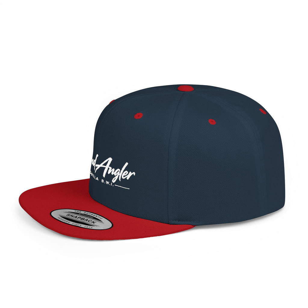 Snapback Hat — "Island Angler" Script Fishing Cap