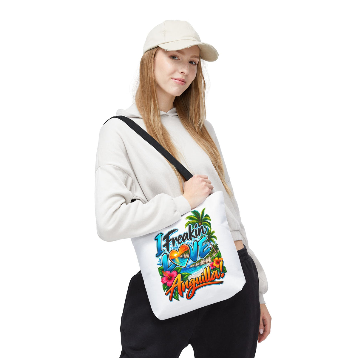 I Freakin' Love Anguilla Tropical Island Tote