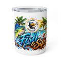 Fish & Sip Insulated Coffee Mug – Island Angler 10oz Travel Tumbler