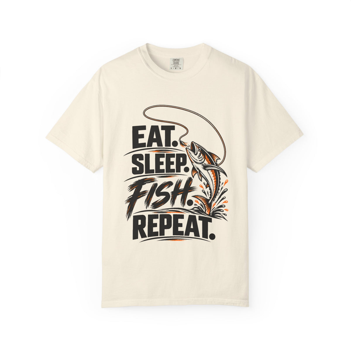 Fishing T-Shirt — "Eat Sleep Fish Repeat" Graphic Tee