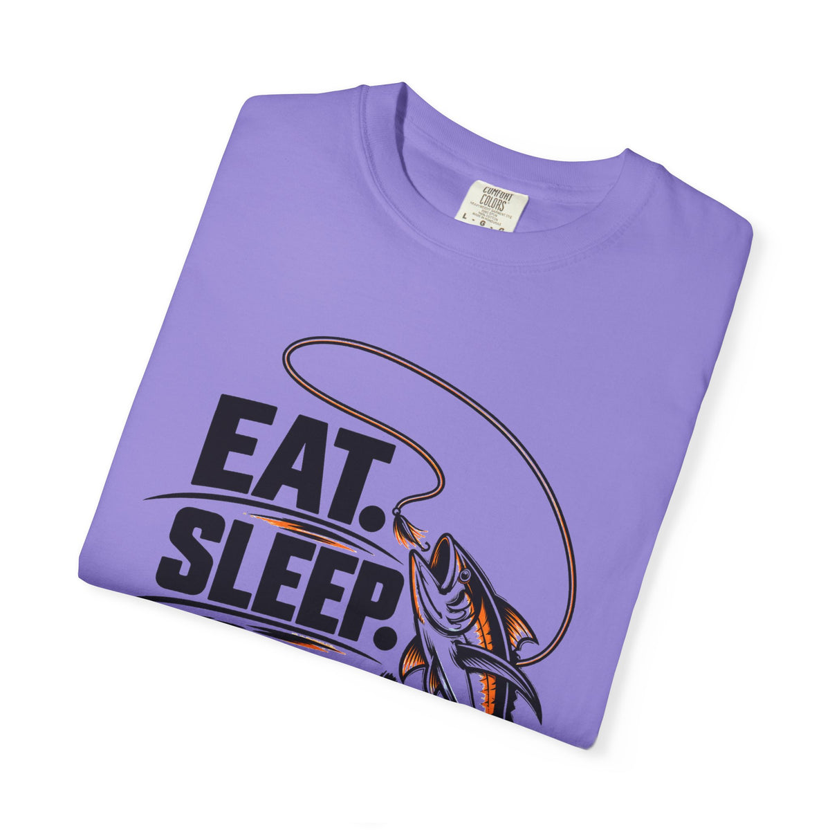 Fishing T-Shirt — "Eat Sleep Fish Repeat" Graphic Tee