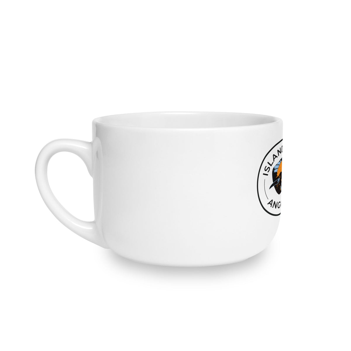 Island Angler Ceramic Latte Mug — 25oz Fishing Coffee Cup