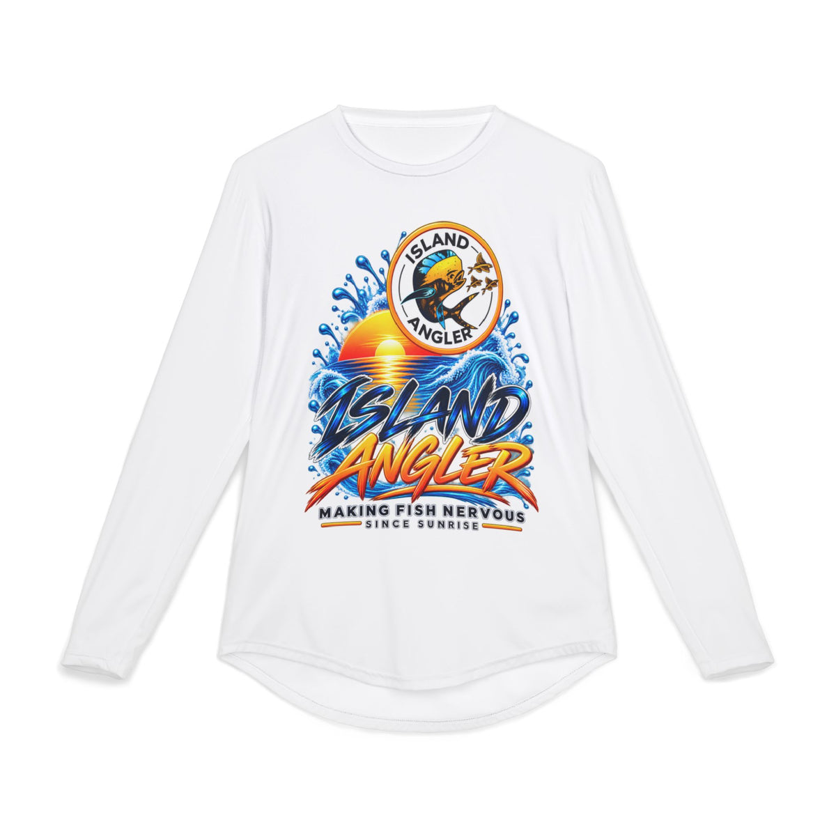 Island Angler UV Fishing Shirt — "Island Angler: Making Fish Nervous" Long Sleeve