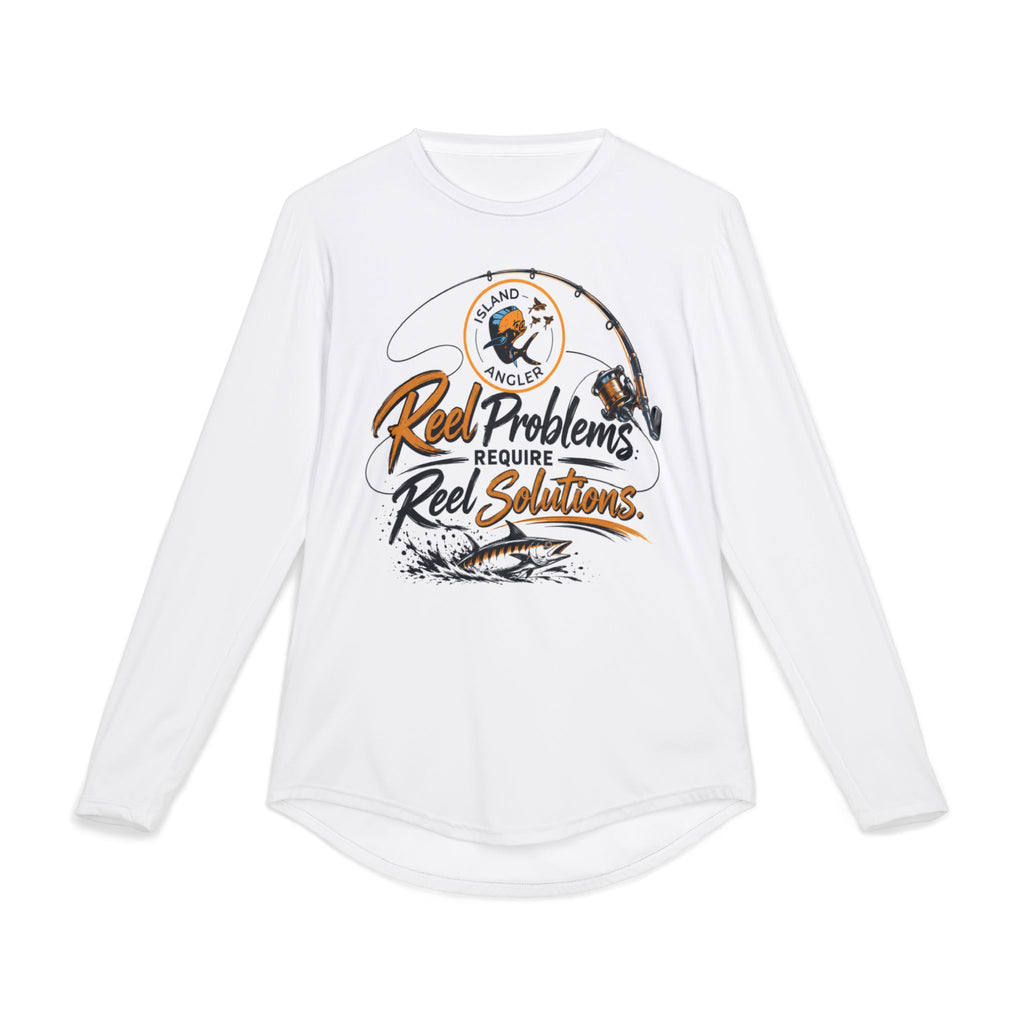 Fishing Long Sleeve Shirt — "Reel Problems Require Reel Solutions" UV Protection