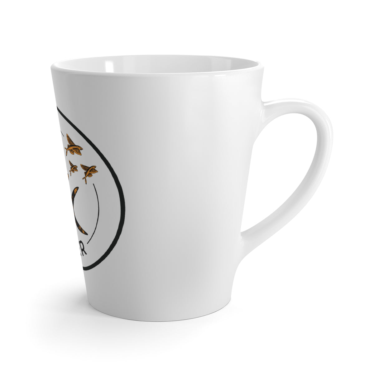 Island Angler Latte Mug — Fishing Coffee Cup for Beach & Boating Fans