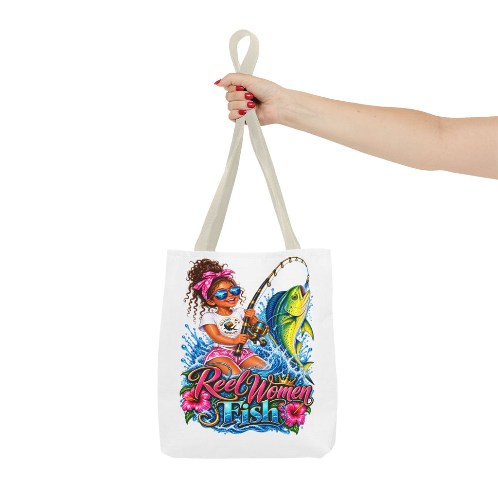 Reel Women Fish Graphic Tote (Fishing Lover Beach Bag)