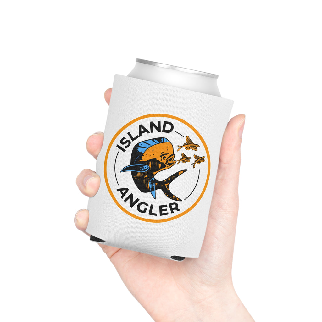 Island Angler Can Cooler – Fishing Logo Beer Koozie