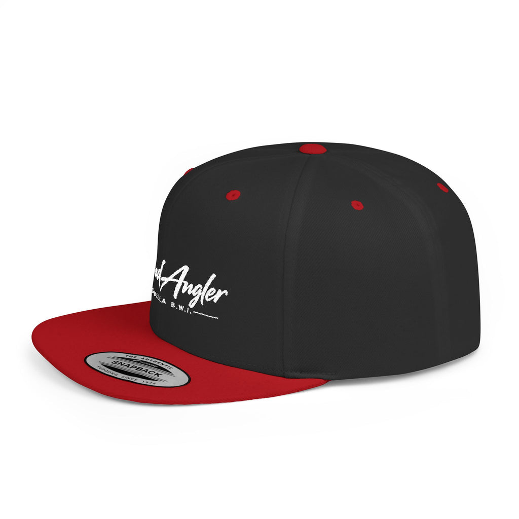 Snapback Hat — "Island Angler" Script Fishing Cap