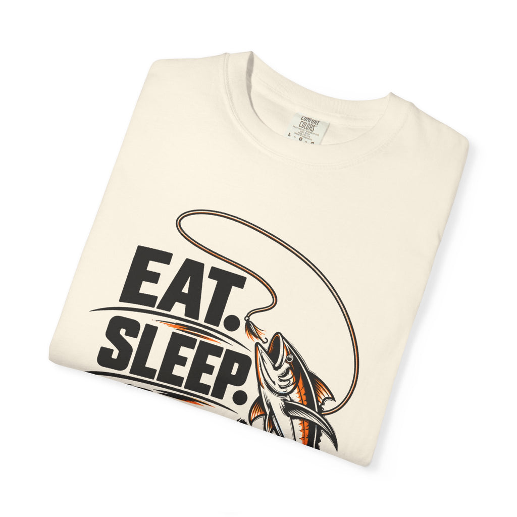 Fishing T-Shirt — "Eat Sleep Fish Repeat" Graphic Tee