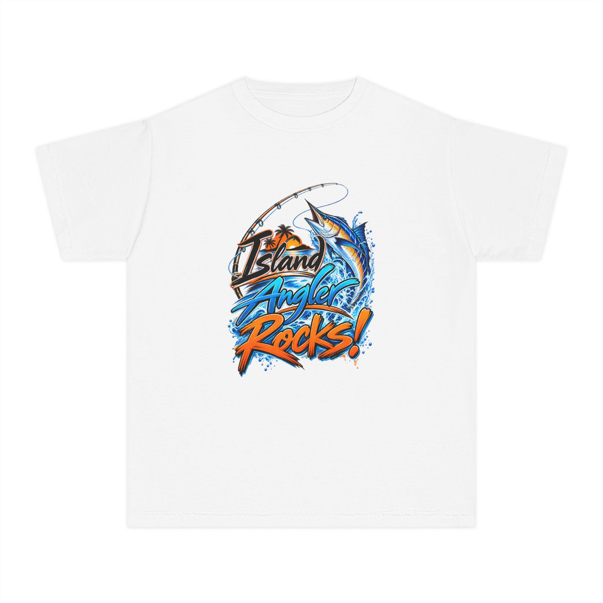 Island Angler Rocks! Youth Fishing T-Shirt