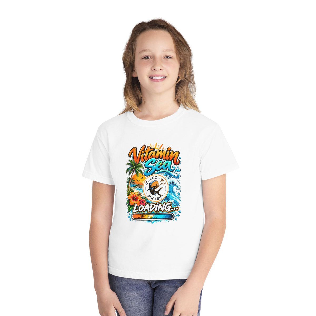 Youth Tee – “Vitamin Sea Loading” Beach Surf Graphic