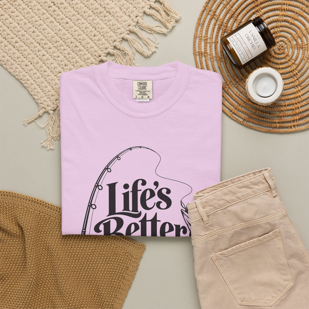 Fishing T-Shirt — "Life's Better with a Bent Rod" Graphic Tee