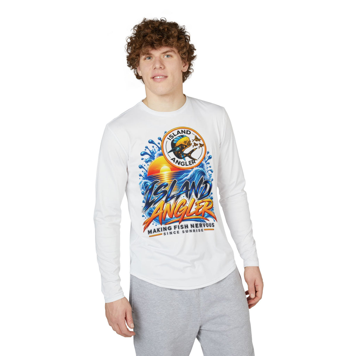 Island Angler UV Fishing Shirt — "Island Angler: Making Fish Nervous" Long Sleeve