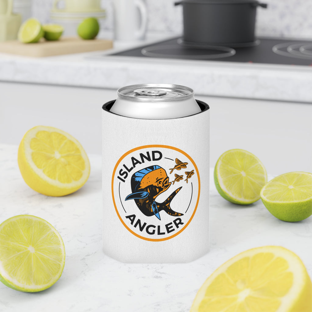 Island Angler Can Cooler – Fishing Logo Beer Koozie