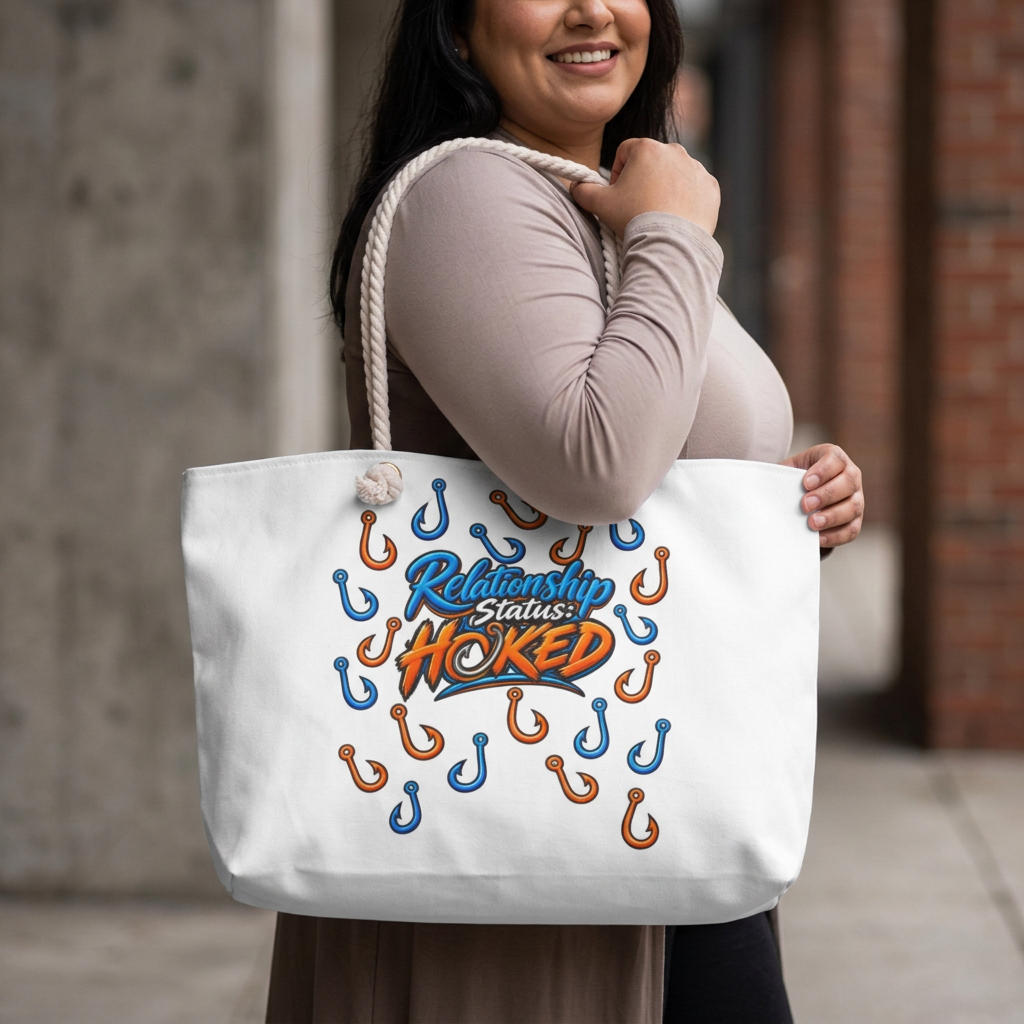 'Relationship Status: Hooked' Travel Tote