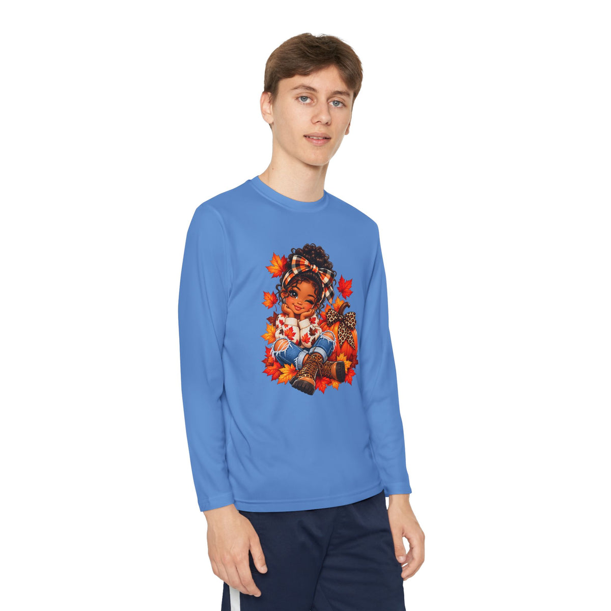 Autumn Girl Youth Long Sleeve Tee