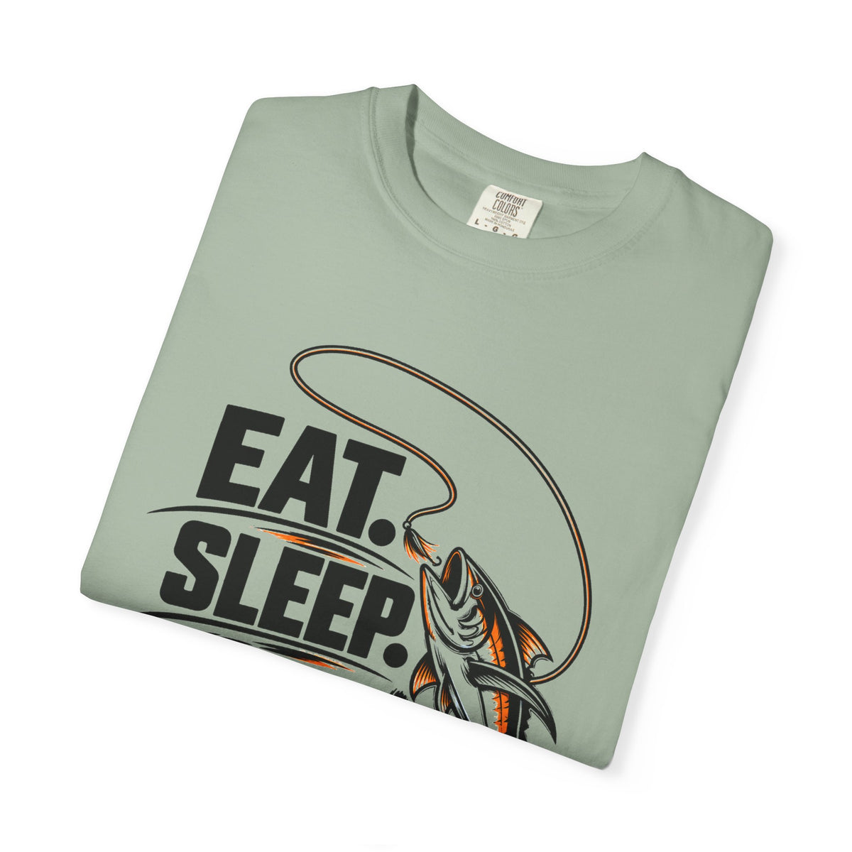 Fishing T-Shirt — "Eat Sleep Fish Repeat" Graphic Tee