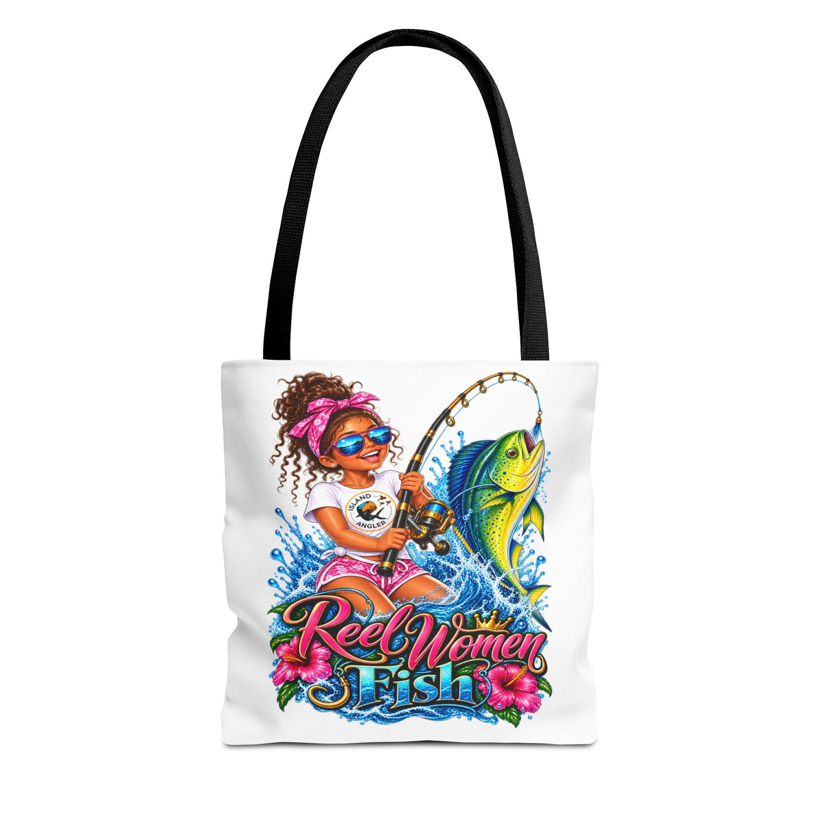 Reel Women Fish Graphic Tote (Fishing Lover Beach Bag)
