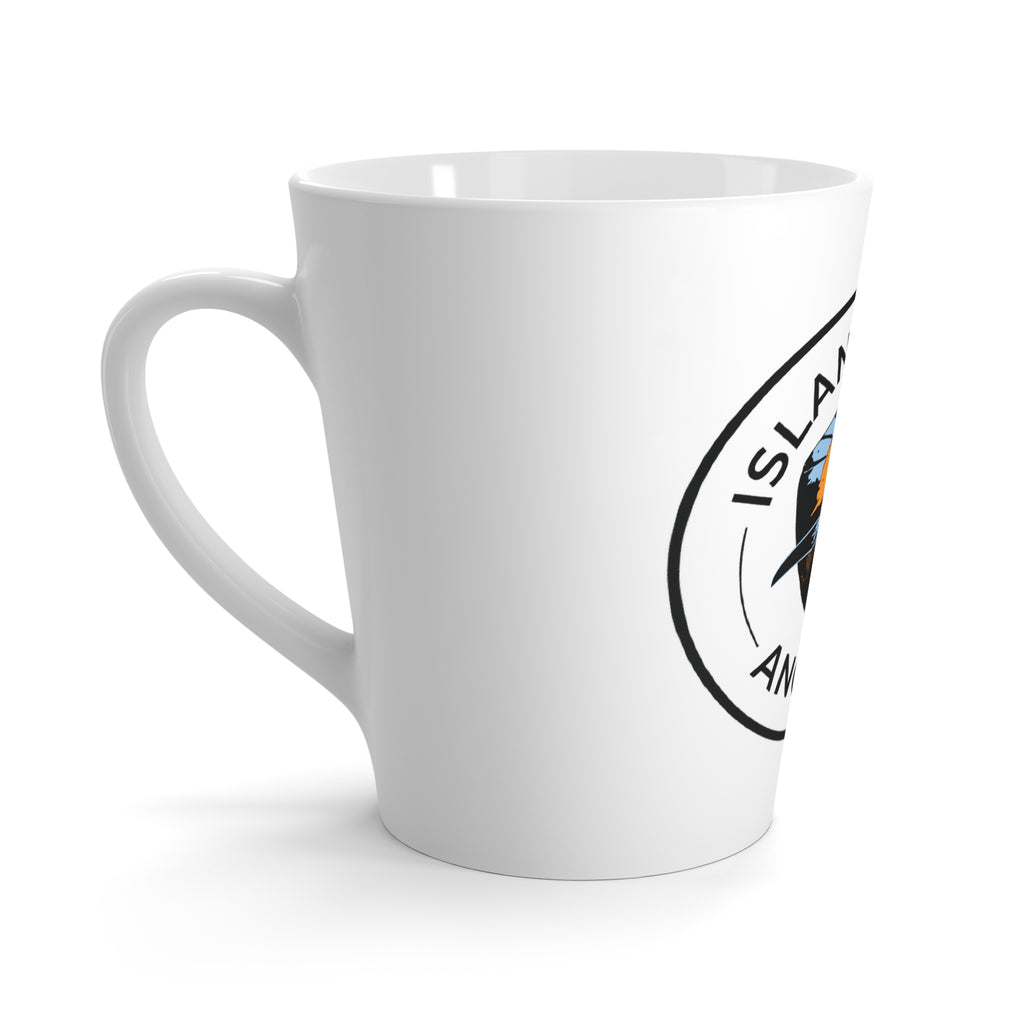 Island Angler Latte Mug — Fishing Coffee Cup for Beach & Boating Fans