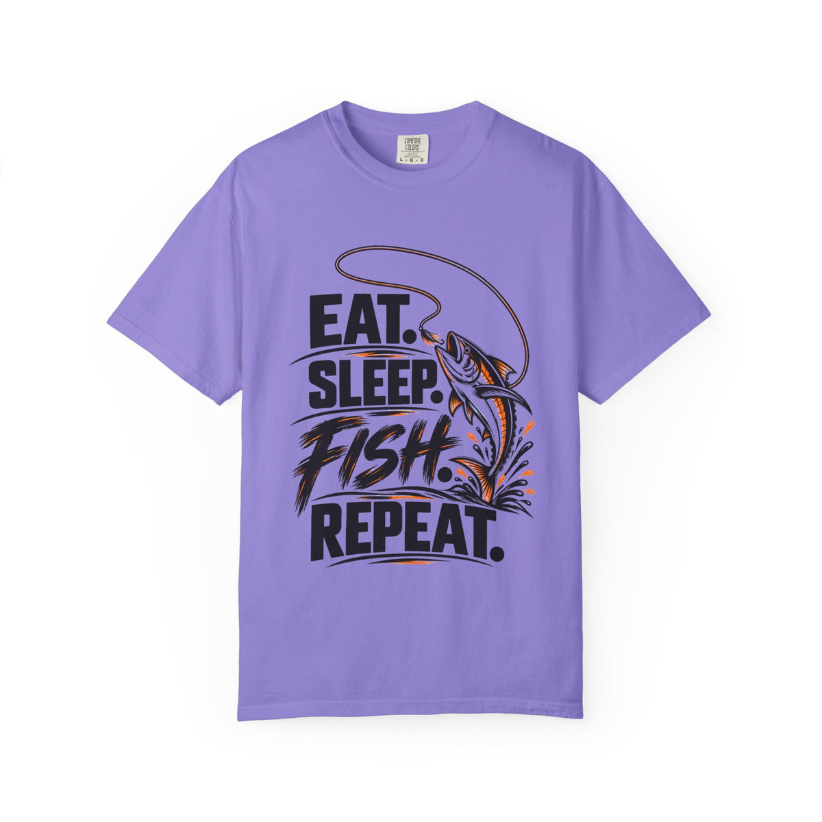 Fishing T-Shirt — "Eat Sleep Fish Repeat" Graphic Tee
