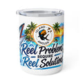 Insulated Fishing Coffee Mug — "Reel Problems Require Reel Solutions" 10oz