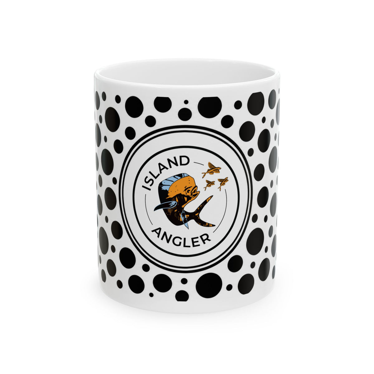 11oz Black & White Polka Dot Mug