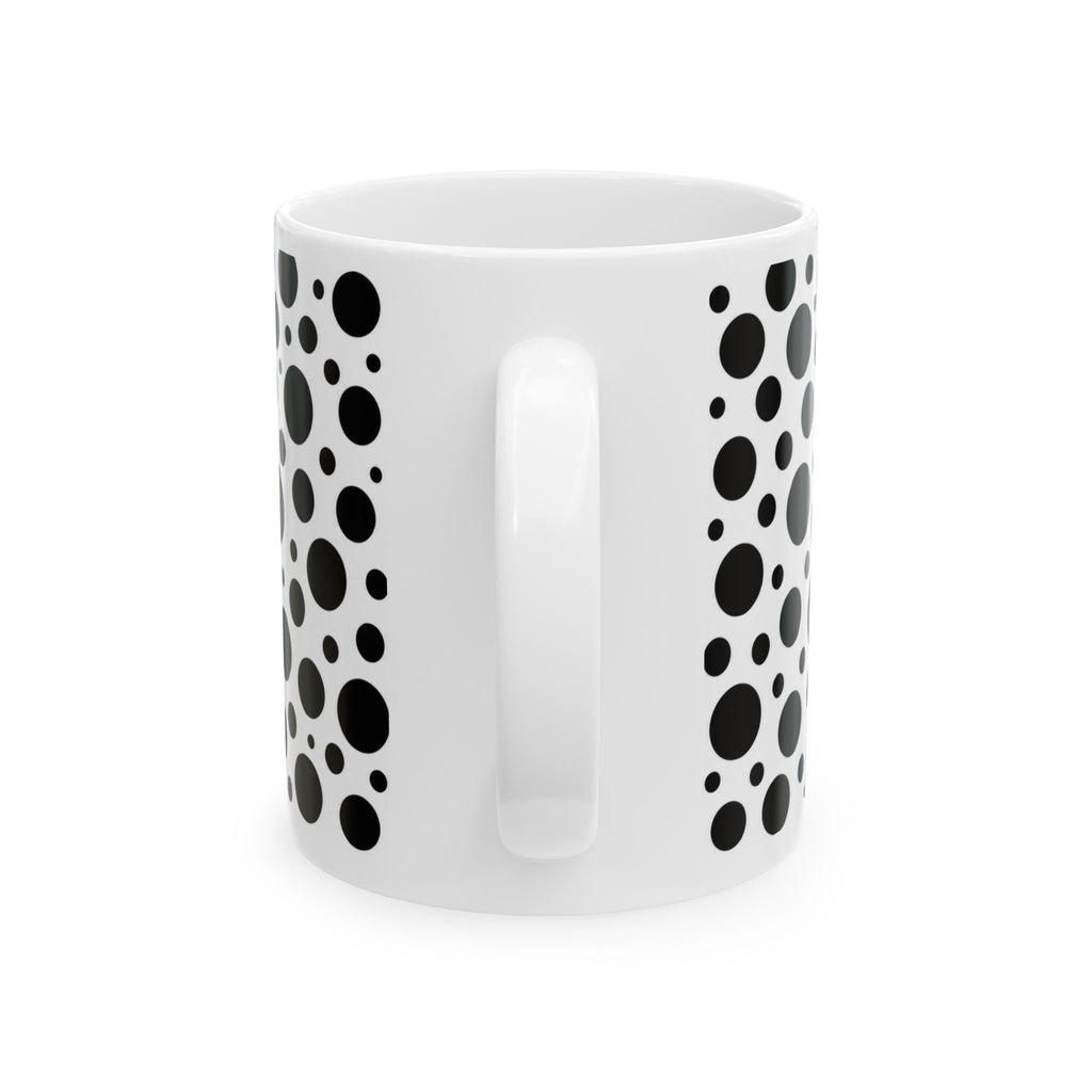 11oz Black & White Polka Dot Mug
