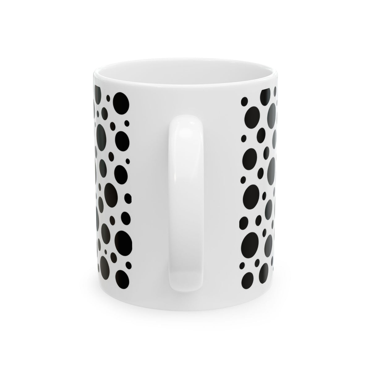 11oz Black & White Polka Dot Mug