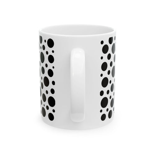 11oz Black & White Polka Dot Mug