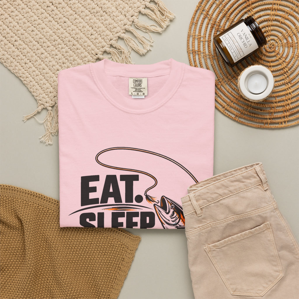 Fishing T-Shirt — "Eat Sleep Fish Repeat" Graphic Tee