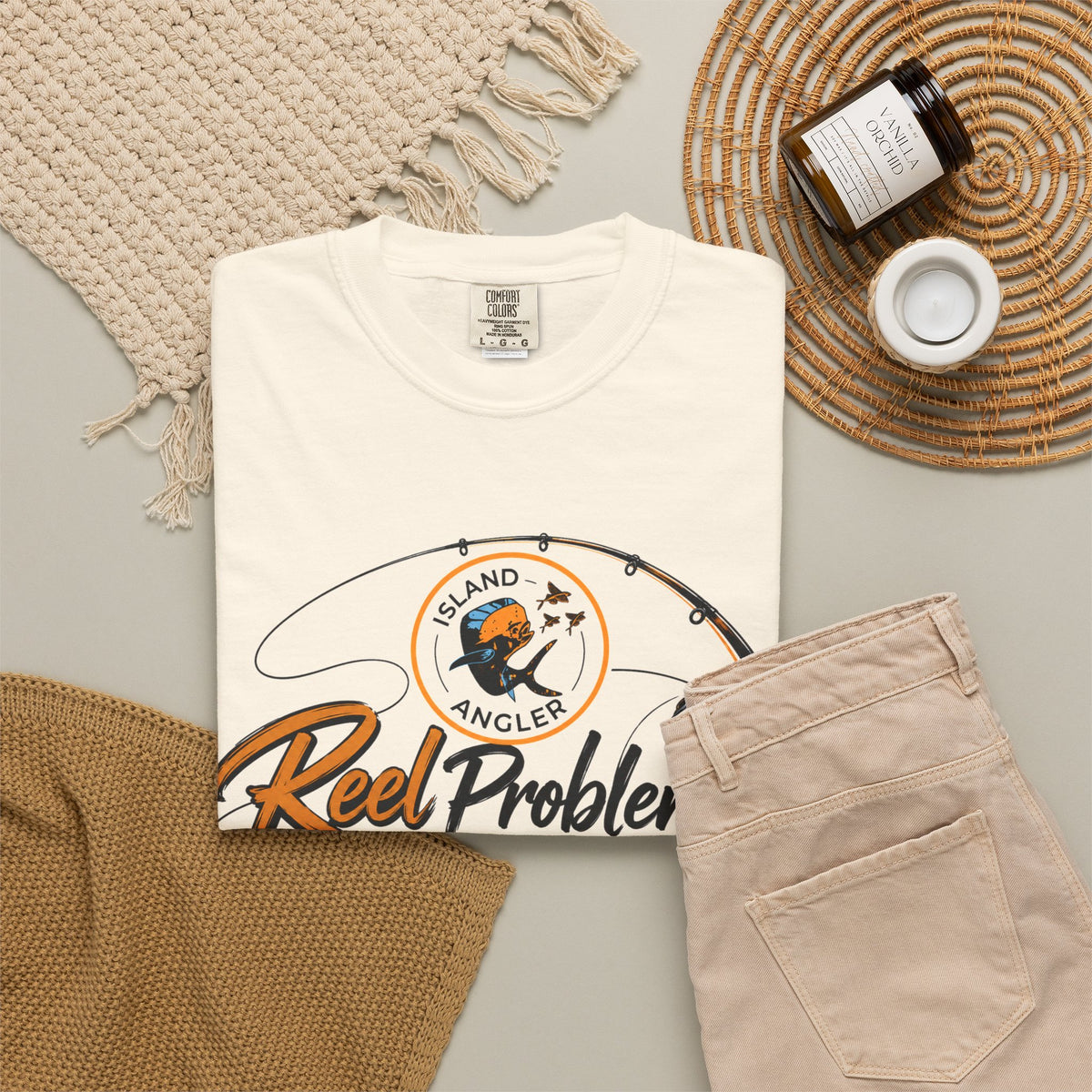 Fishing T-Shirt — "Reel Problems Require Reel Solutions" Graphic Tee