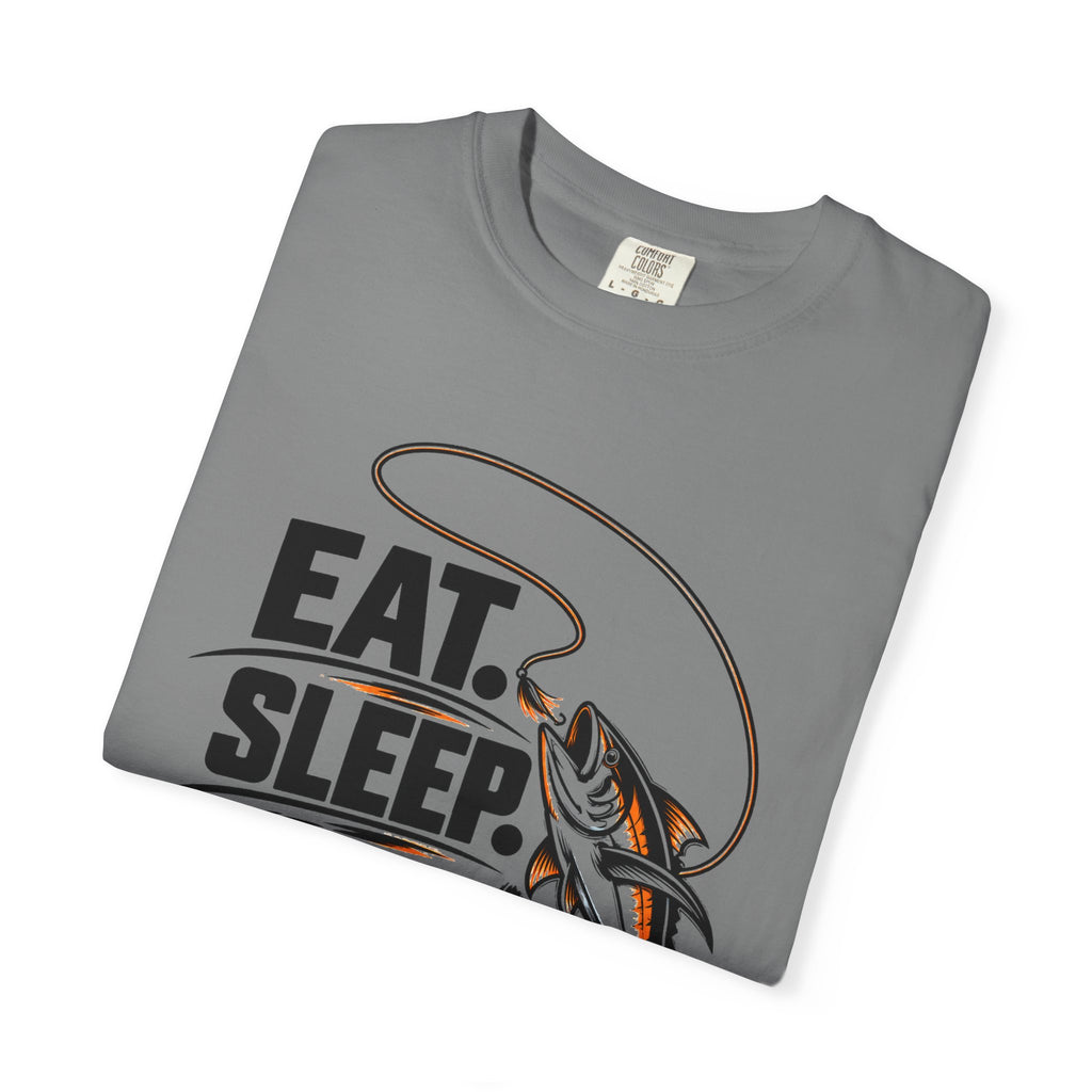 Fishing T-Shirt — "Eat Sleep Fish Repeat" Graphic Tee