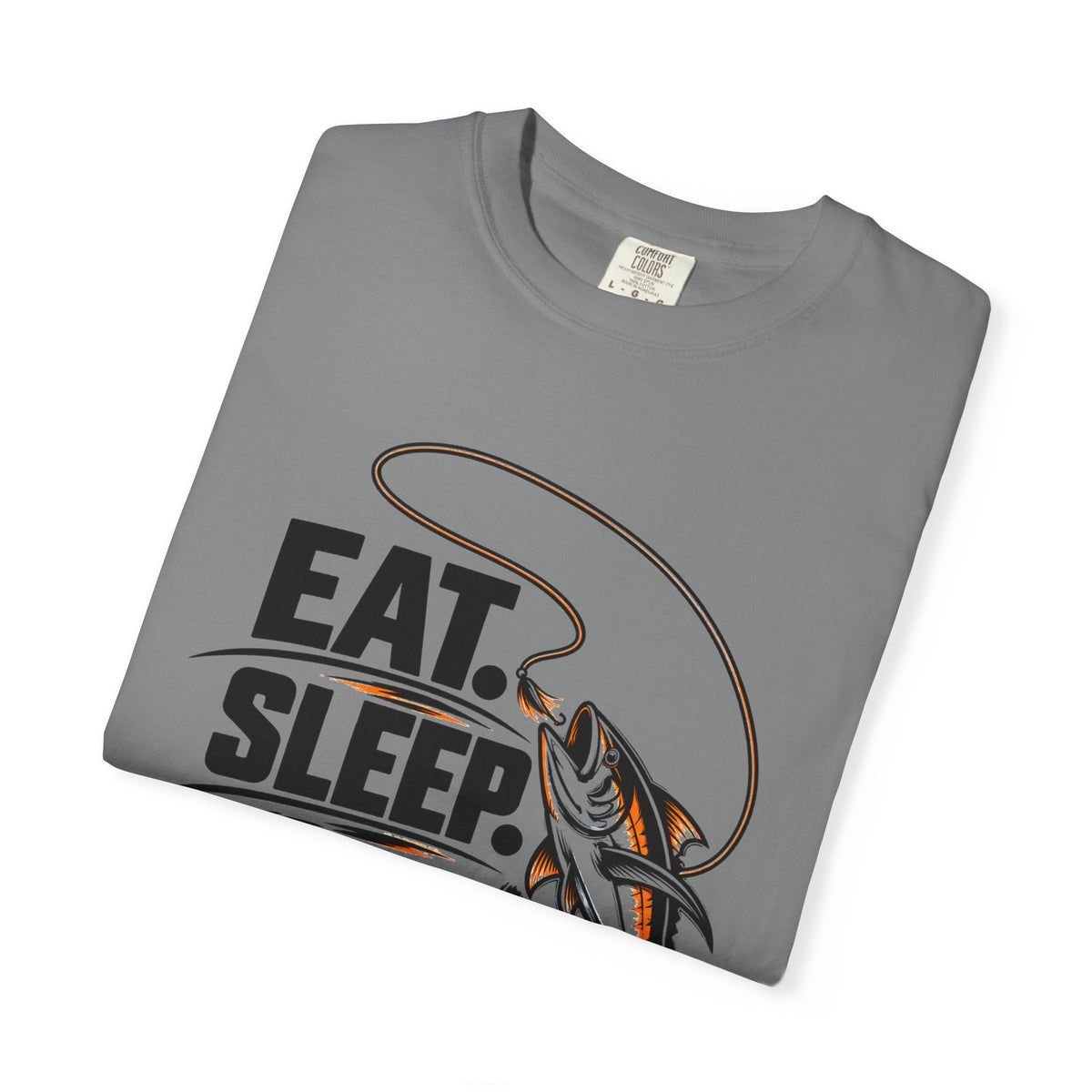 Fishing T-Shirt — "Eat Sleep Fish Repeat" Graphic Tee