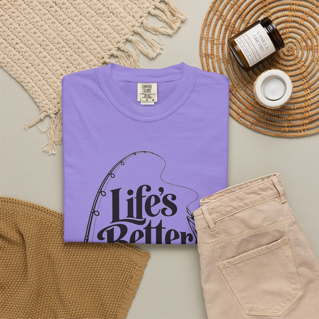Fishing T-Shirt — "Life's Better with a Bent Rod" Graphic Tee