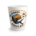 Island Angler Latte Mug — Fishing Logo Coffee Cup for Fishermen & Outdoor Enthusiasts