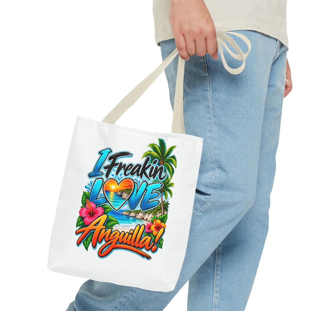 I Freakin' Love Anguilla Tropical Island Tote