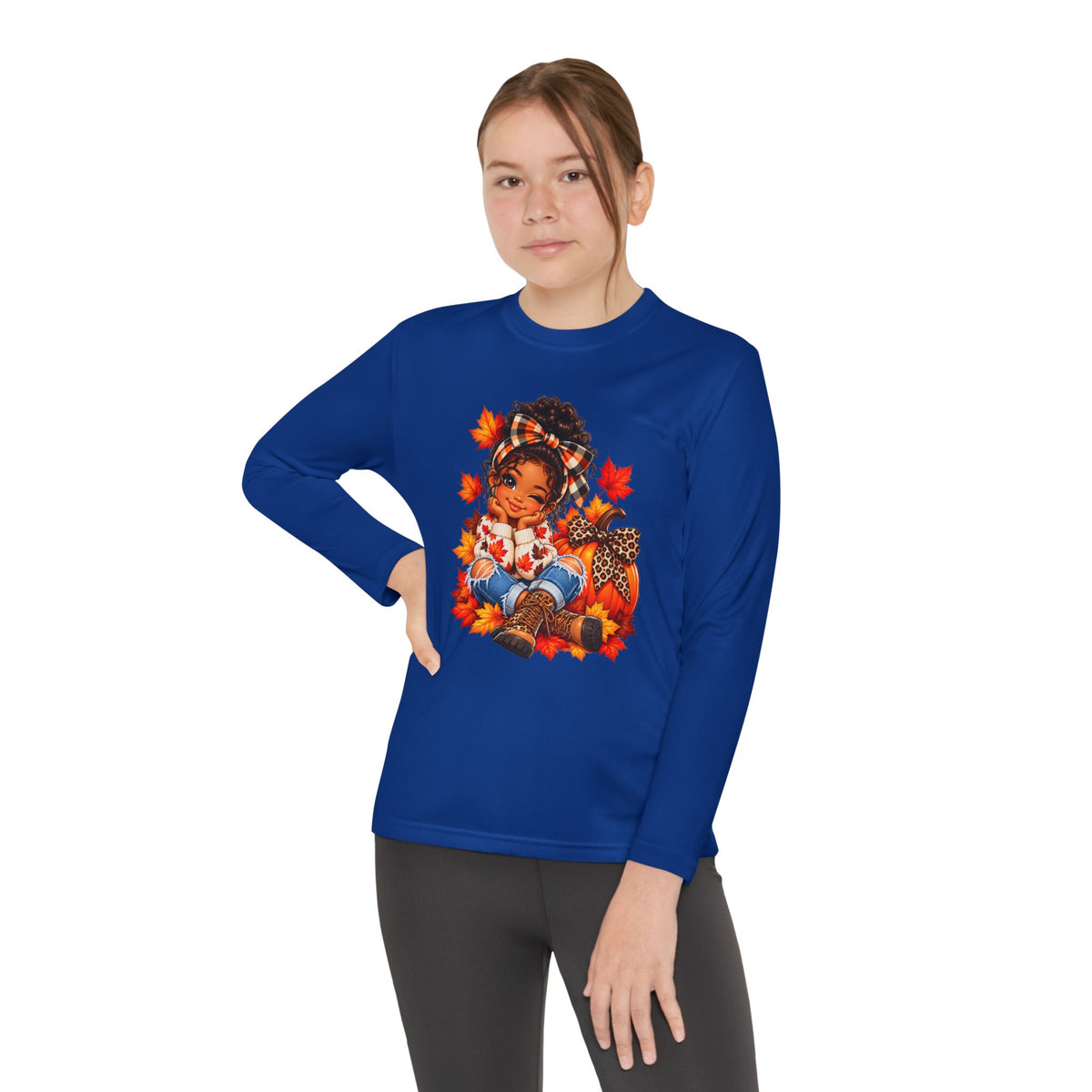 Autumn Girl Youth Long Sleeve Tee