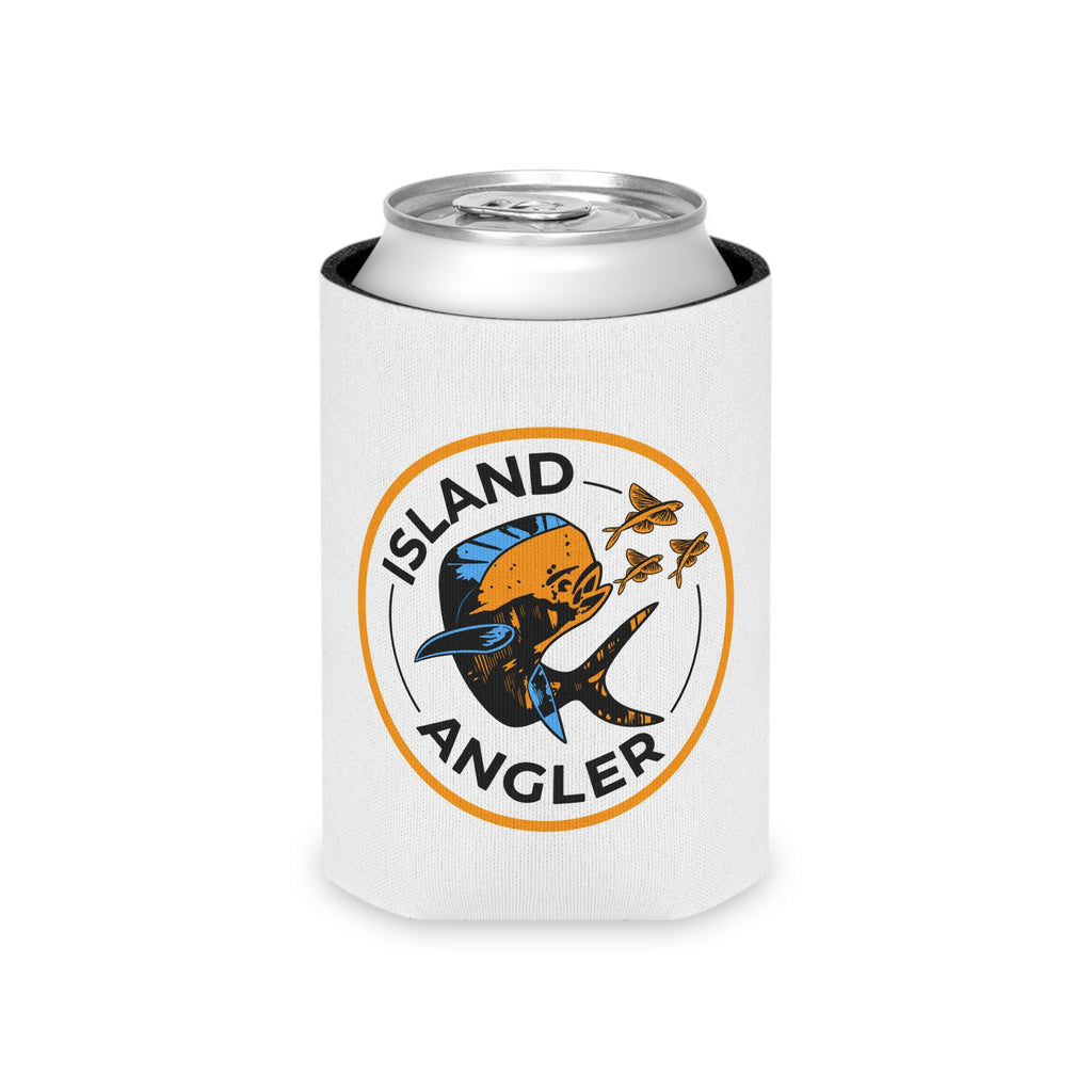 Island Angler Can Cooler – Fishing Logo Beer Koozie