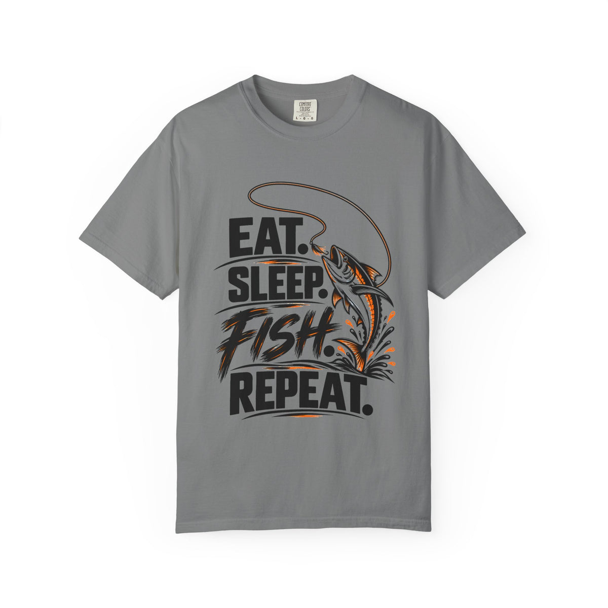 Fishing T-Shirt — "Eat Sleep Fish Repeat" Graphic Tee