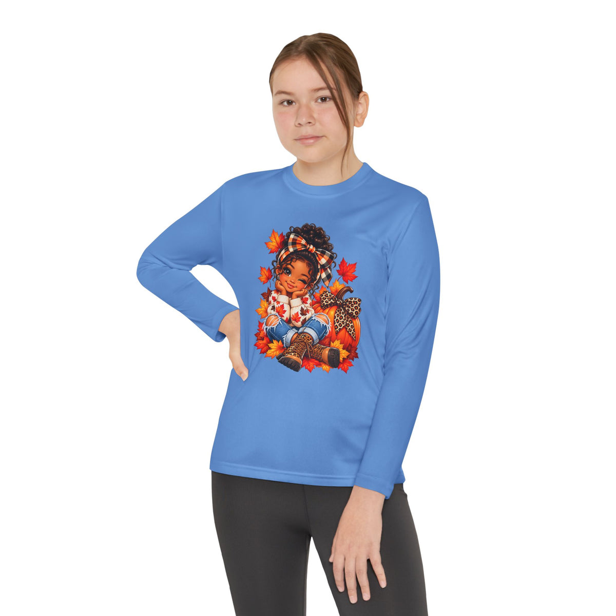 Autumn Girl Youth Long Sleeve Tee