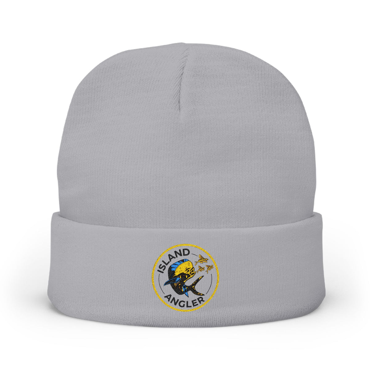 Island Angler Embroidered Beanie - Knit Fisherman Hat