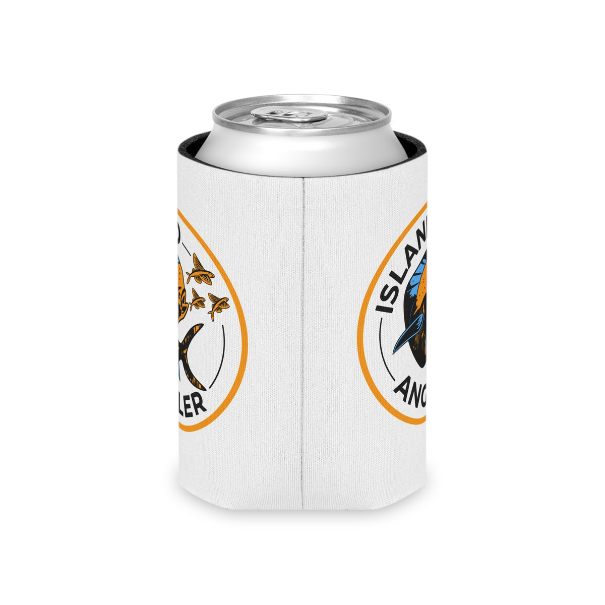 Island Angler Can Cooler – Fishing Logo Beer Koozie