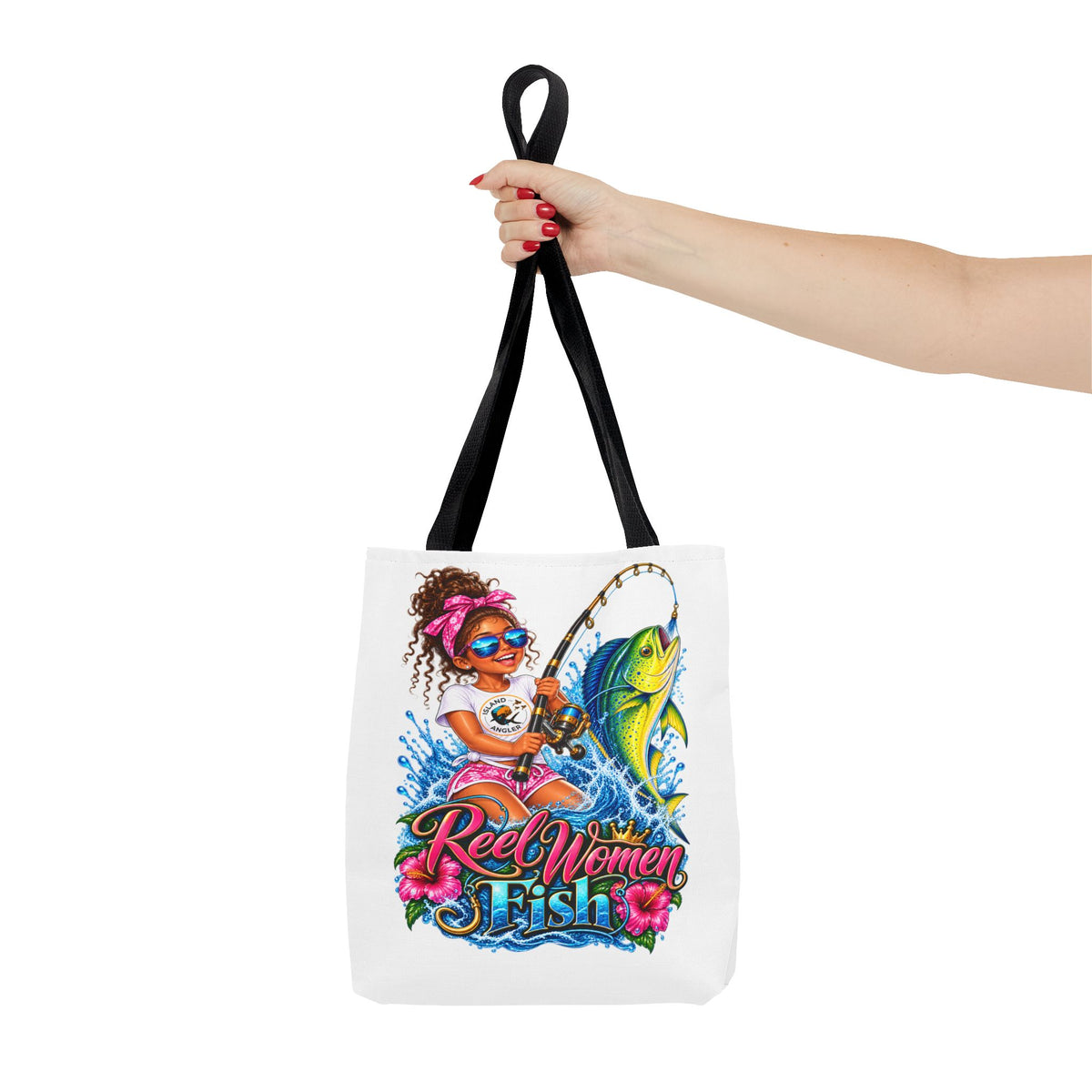 Reel Women Fish Graphic Tote (Fishing Lover Beach Bag)