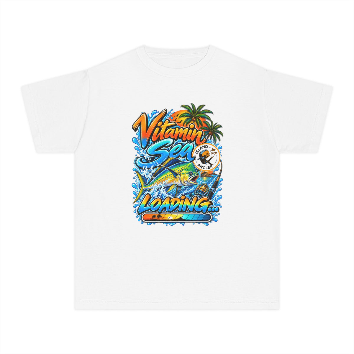 'Vitamin Sea Loading' Tropical Surf Kids T-Shirt
